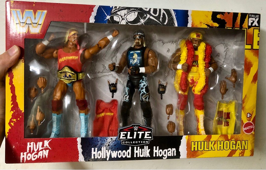 WWE Elite Collection Hollywood Hulk Hogan (Category: Figurines & Statues) located in Binan City. Submitted by elf.0000 (Listing ID 1403709793, Image 1). Description: P6,000.00 plus shipping cost Sealed but box is not in mint condition Not recommended for mint collectors Payment via gcash Ship thru jnt or lalamove.