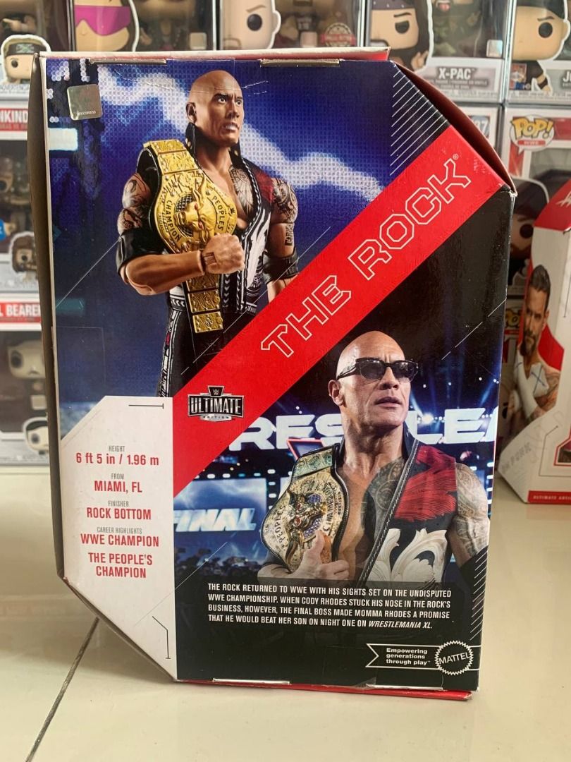 WWE Ultimate Edition Final Boss The Rock (Category: Figurines & Statues) located in Manila. Submitted by ralphej (Listing ID 1403683879, Image 2). Description: - WWE Ultimate Edition action figures: The Rock and CM Punk - The Rock: Includes championship belt and extra head sculpts CM PUNK SOLD 2.1K each Back in Box Mandaluyong Location .