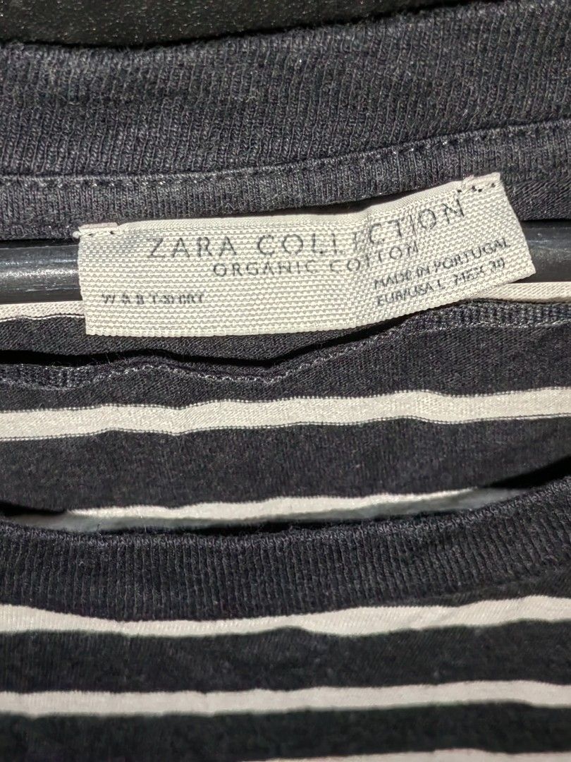 Zara Collection Striped Long Sleeve Top (Category: Longsleeves) located in Manila. Submitted by _thriftatbp (Listing ID 1403729881, Image 3). Description: Get for FREE if u purchase any 3 from from my listings - Zara long sleeve top - Striped pattern - Made of organic cotton - Round neckline - Size: L - Made in Portugal.