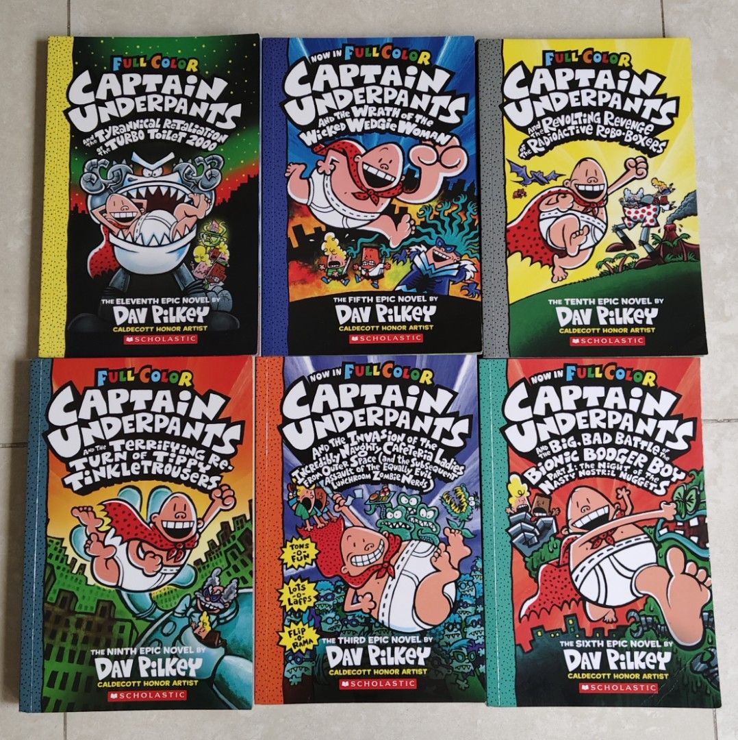 12 books set Captain Underpants Full Color, Hobbies & Toys, Books ...