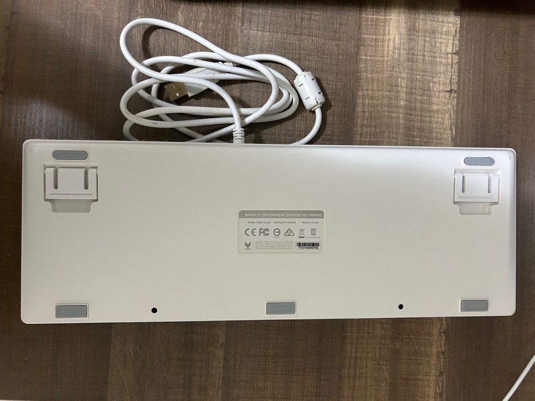 雷柏 RAPOO VPRO V500S 水晶版機械軸遊戲鍵盤(青軸)