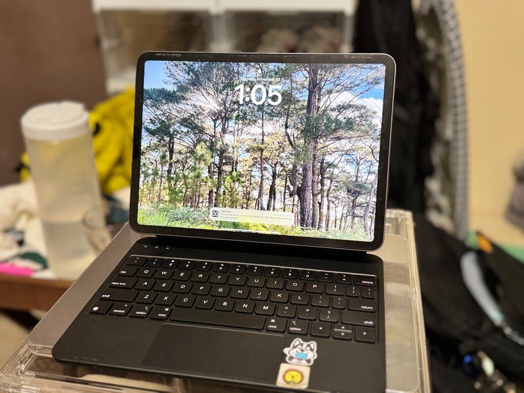 Apple iPad Pro with Keyboard (Category: iPad) located in Bulacan. Submitted by sarahcrizelle (Listing ID 1403854121, Image 1). Description: iPad Pro 11” (2021 M1) – 256GB WiFi – Excellent Condition Selling my personal iPad Pro 11 (3rd Gen, M1 chip), 256GB, WiFi only. Always protected with paperlike screen protector and lens protector since Day 1. Very smooth performance—no issues on screen, battery, speakers, or ports. • Model: 2021 iPad Pro 11” 