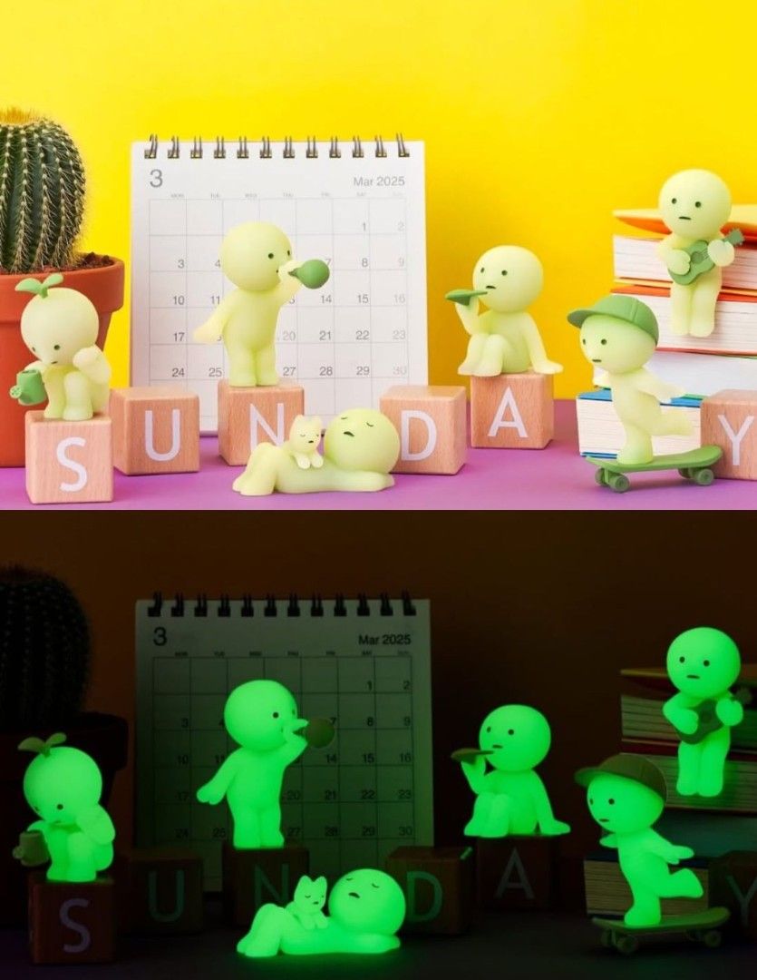 Authentic SMISKI Glow in the Dark Figures - Moving, Dressing, Sunday ...
