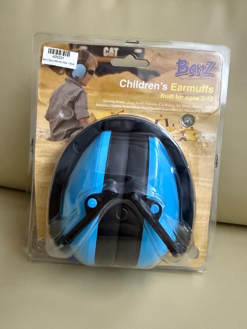 Banz Earmuffs For Kids - Blue (Category: Babies & Kids Fashion) located in Taguig. Submitted by debeardebar (Listing ID 1403983464, Image 1). Description: These Banz earmuffs are designed to protect hearing. They comply with European Directive 89/686/EEC. The earmuffs are blue and come in their original packaging. Children's Earmuffs, built for ages 2-10 Bought it in edamama Buyer to bear logistic cost..