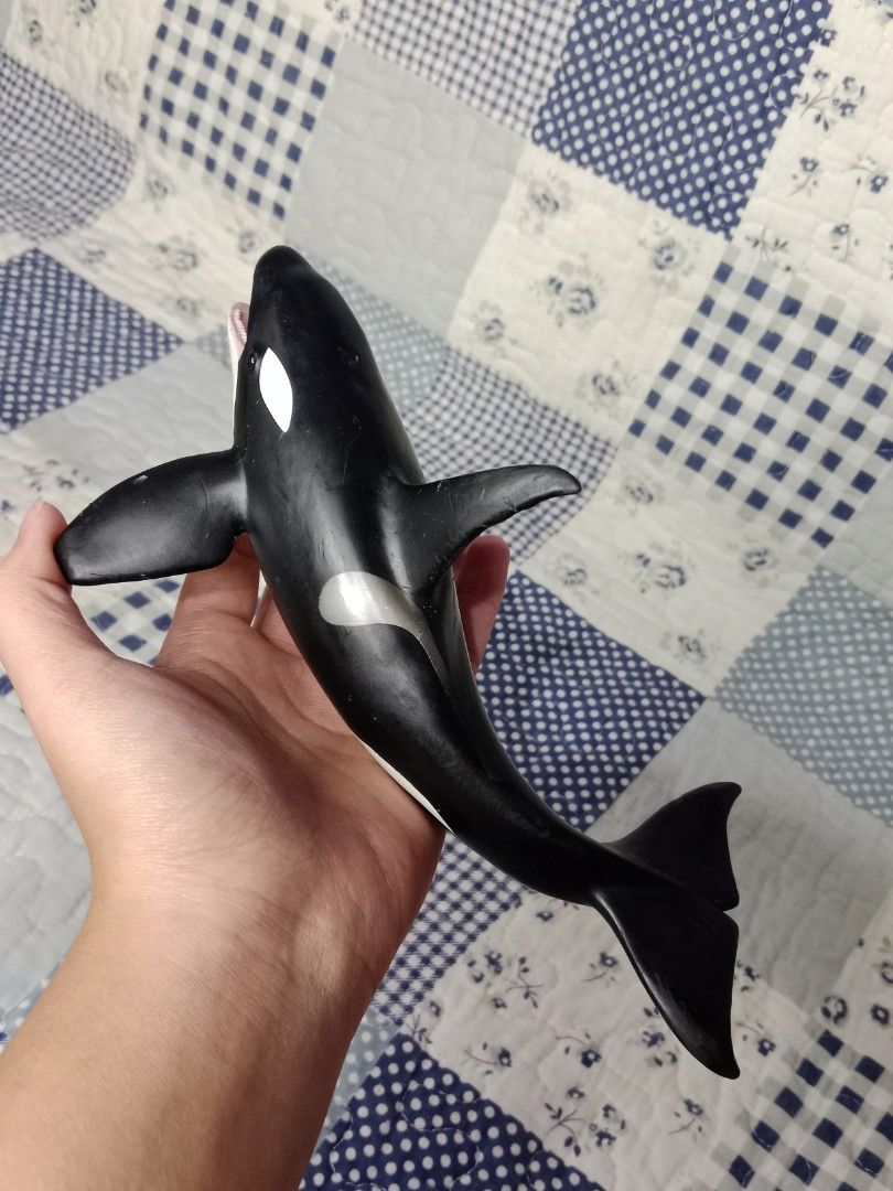 CollectA Orca Killer Whale Toy (Category: Figurines & Statues) located in Baguio. Submitted by zosathaluchar12 (Listing ID 1403978905, Image 1). Description: - CollectA Orca killer whale toy - Detailed black and white design - Features a detailed mouth and fins - Marked "ORCA 2012 MADE IN CHINA" on the underside - Great for display or play!.