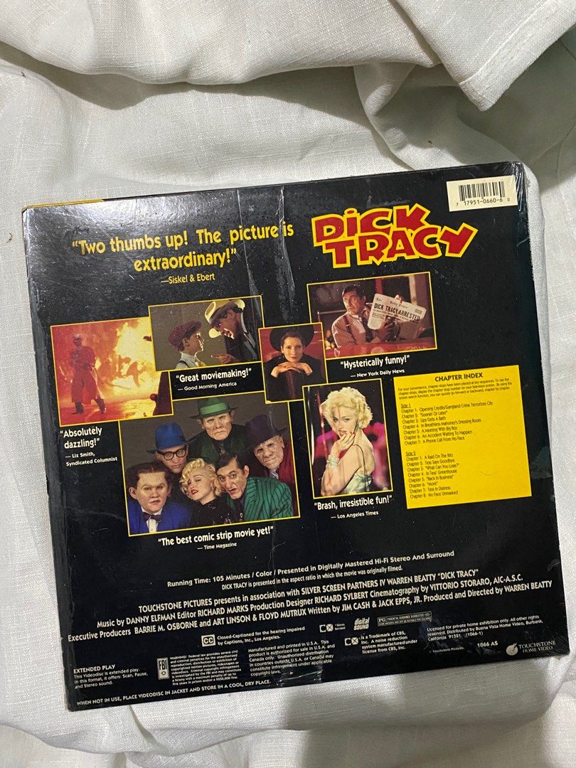 Dick Tracy Laserdisc (Category: Vinyls) located in Cainta. Submitted by monicaaqu40703 (Listing ID 1403870770, Image 2). Description: Vinyl rfs: declutter.