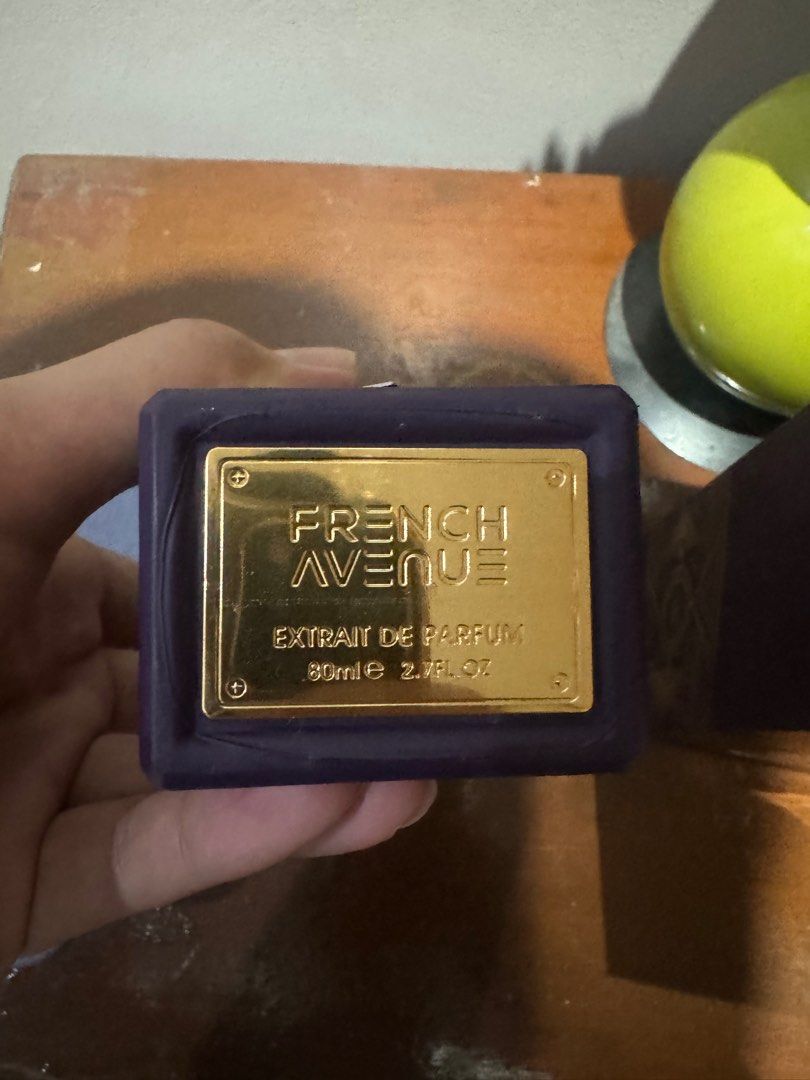French Avenue After Effect Extrait de Parfum 80ml (Category: Fragrance & Deodorants) located in Quezon City. Submitted by rhaus (Listing ID 1403827734, Image 2). Description: With Box 80mL bottle Sprayed only 20 times.