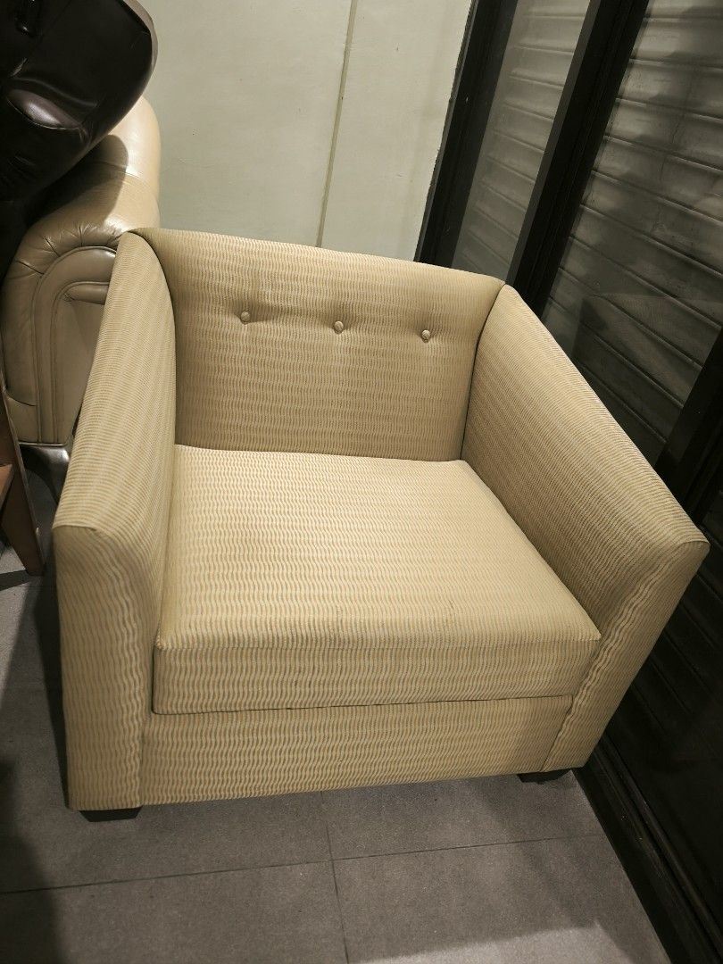 HBF USA Lounge Armchair/ Single Sofa (Category: Chairs) located in Bulacan. Submitted by rhainesh (Listing ID 1403834505, Image 2). Description: HBF is a Premium Brand US Furniture. Armrest/Lounge Chair SRP at 3K USD & up(pls see last 2 pictures for reference or visit HBF website for products/pricing ref) Item: Single Sofa/Couch/ Armchair Brand: HBF Made: USA Grade: Premium Quality/Brand Condition: preloved, pull out from foreign guesthouse, like