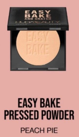 Huda Beauty Easy Bake Pressed Powder - Peach Pie (Category: Makeup) located in Lumban. Submitted by xtnsale (Listing ID 1403981429, Image 2). Description: Huda Beauty Easy Bake Pressed Powder in Peach Pie. This powder provides an all-day wear and filter finish. It is talc and fragrance-free. The box contains 8.5g / 0.29 oz of product..