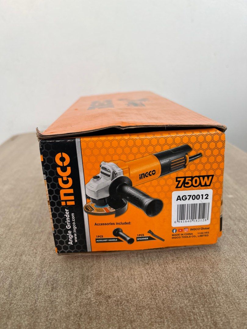 Ingco Angle Grinder 750W AG70012, Commercial & Industrial, Construction ...