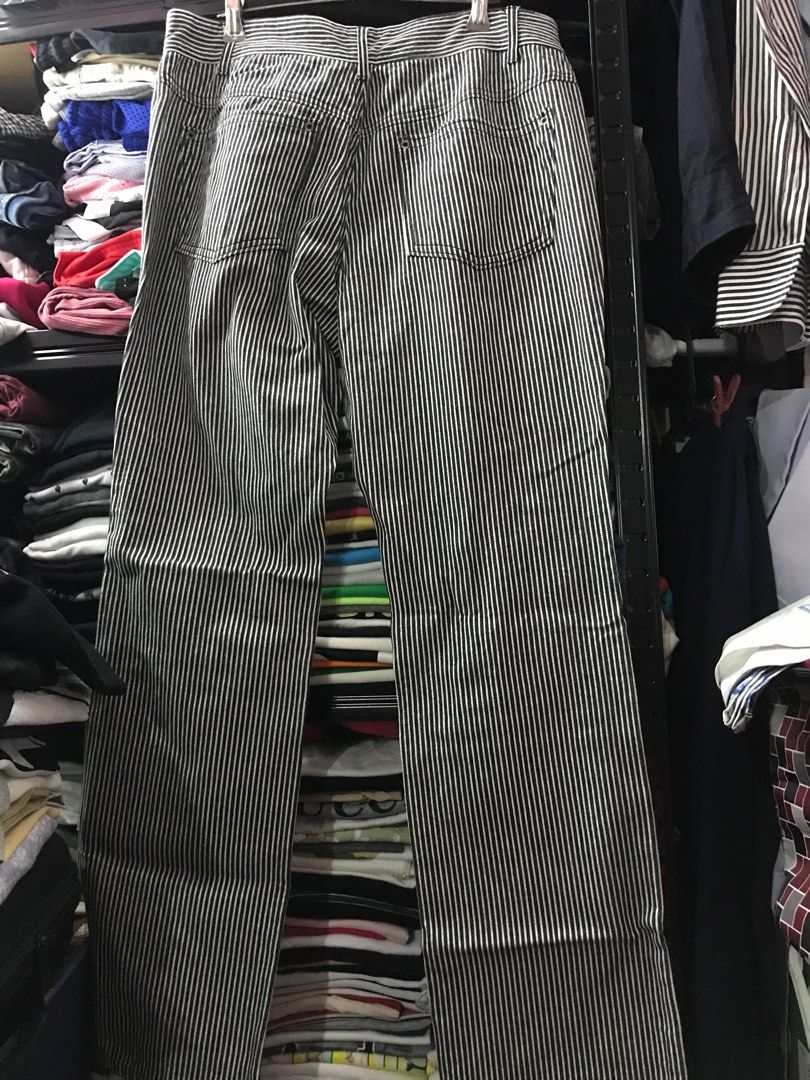 Initial Striped Pants (Category: Trousers) located in Caloocan City. Submitted by mermaid.drive (Listing ID 1403950739, Image 2). Description: sz 32 unisex closet clean up.