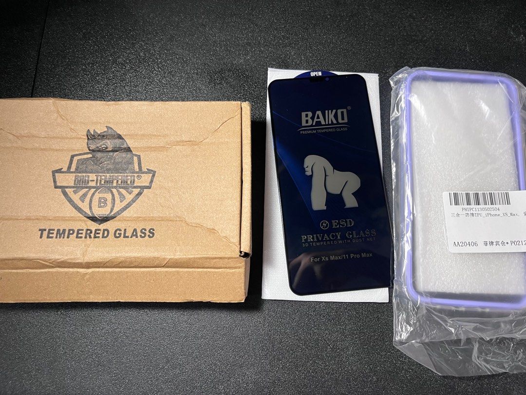Iphone XS max or 11 pro max case and tempered glass (Category: Cases & Sleeves) located in Manila. Submitted by blootoosh (Listing ID 1403985244, Image 1). Description: ❤️‍🔥Bundle for XS max/ 11 pro max • all are brand new/unused • tempered glass comes with box • rfs: wrong order sent to me •will give freebie when you purchased ₱500 and up • sold as bundle only cos we need to declutter before moving out • we can negotiate .