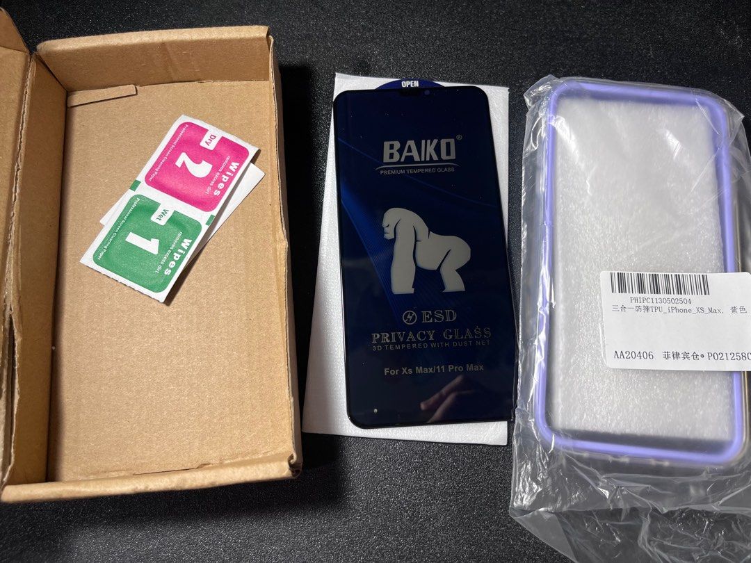 Iphone XS max or 11 pro max case and tempered glass (Category: Cases & Sleeves) located in Manila. Submitted by blootoosh (Listing ID 1403985244, Image 2). Description: ❤️‍🔥Bundle for XS max/ 11 pro max • all are brand new/unused • tempered glass comes with box • rfs: wrong order sent to me •will give freebie when you purchased ₱500 and up • sold as bundle only cos we need to declutter before moving out • we can negotiate .