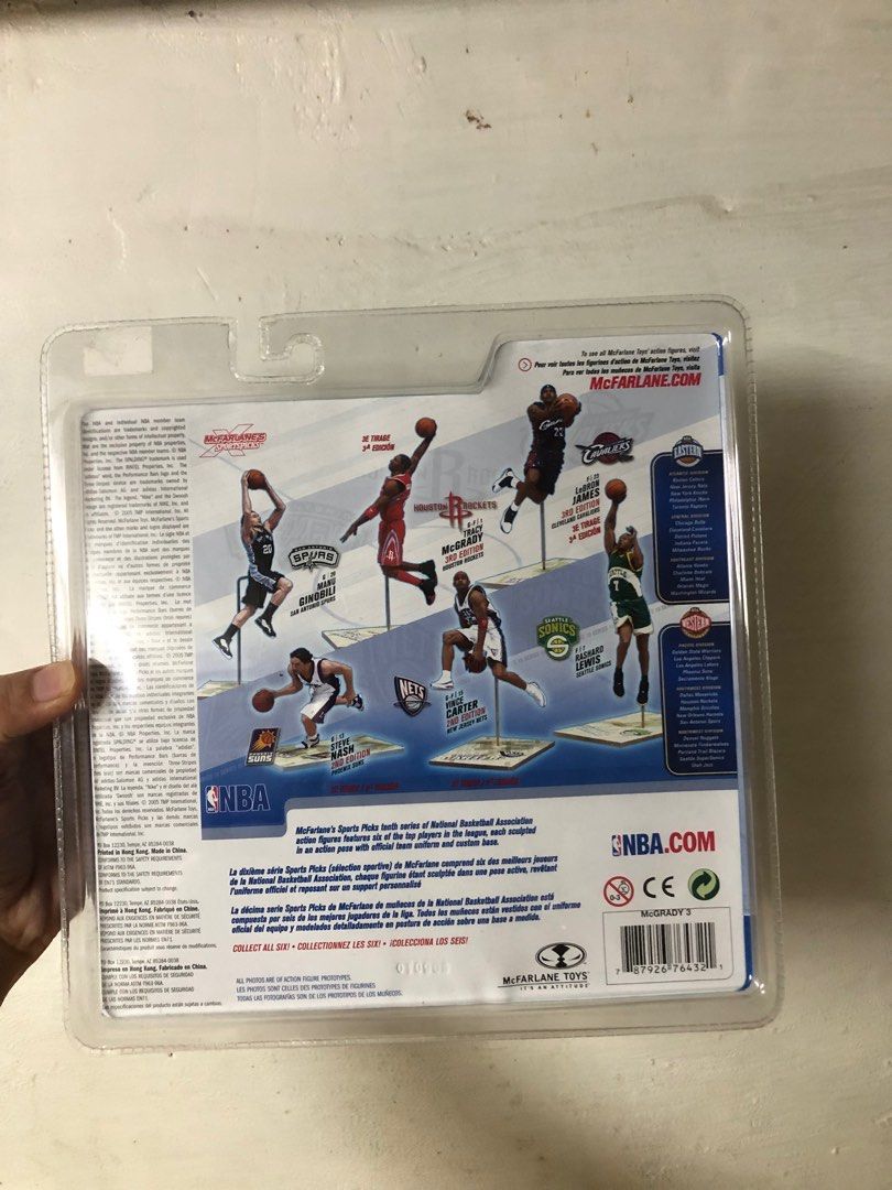 McFarlane Houston Rockets Tracy McGrady (Category: Figurines & Statues) located in Binan City. Submitted by elf.0000 (Listing ID 1403877609, Image 3). Description: P2,500.00 plus shipping cost Sealed but box is not in mint condition Not recommended for mint collectors Payment via gcash Ship thru jnt or lalamove.