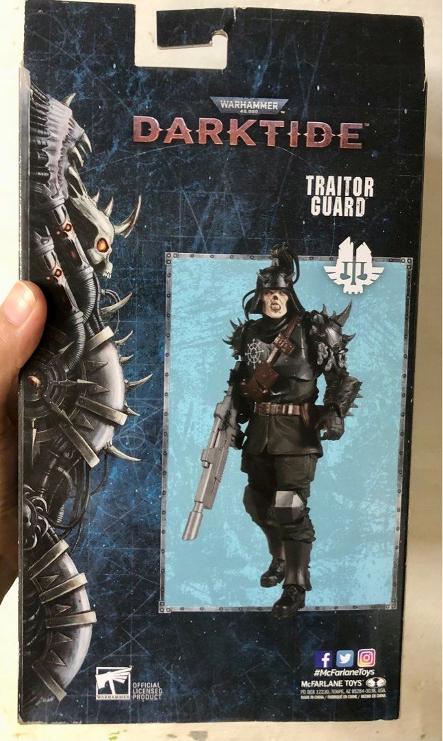McFarlane Warhammer Darktide Traitor Guard (Category: Figurines & Statues) located in Binan City. Submitted by elf.0000 (Listing ID 1403882545, Image 2). Description: P1,400.00 plus shipping cost Sealed but box is not in mint condition Not recommended for mint collectors Payment via gcash Ship thru jnt or lalamove.