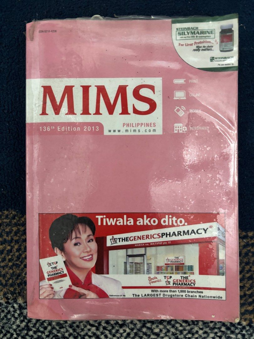 MIMS Drug Reference & Pharmacy Books (Category: Textbooks) located in Balanga. Submitted by karbor (Listing ID 1403907204, Image 3). Description: ❗️Take all for 180 only Collection of MIMS drug reference and pharmacy books. - MIMS Drug Reference Philippines Issue 1 Jun 2020 - MIMS Pharmacy Patient Counselling Guide Philippines 2019/2020 - MIMS Philippines 136th Edition 2013..