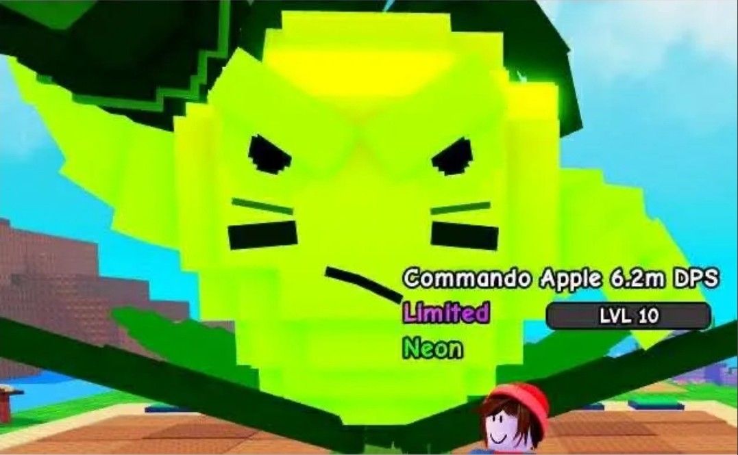 Titan Huge Neon Commando Apple Plants Vs Brainrot Pvb Roblox Video 