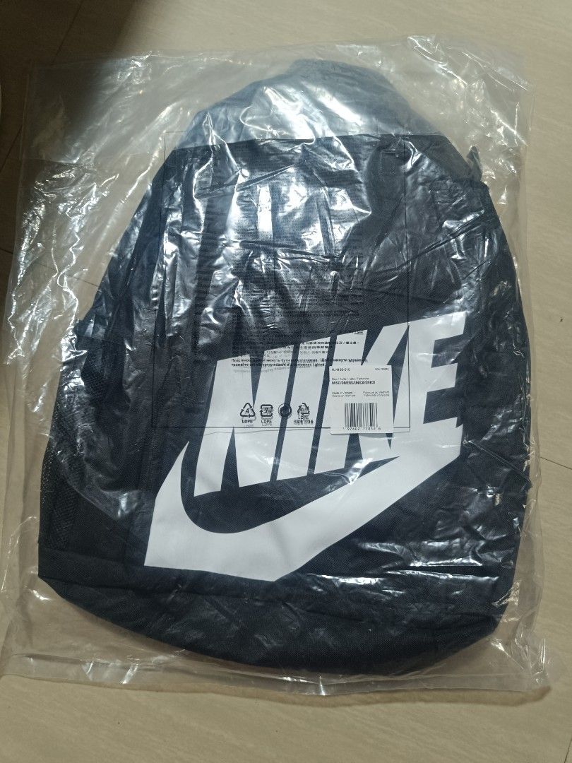 Nike Backpack (Category: Backpacks) located in Cavite. Submitted by disyc (Listing ID 1403893082, Image 1). Description: Nike Elemental backpack is available in two colors: black and peach. It features the iconic Nike logo prominently displayed. It has a spacious main compartment and side pockets for extra storage. Perfect for school, travel, or everyday use. 1299 each Meet up, lalamove, ship. .