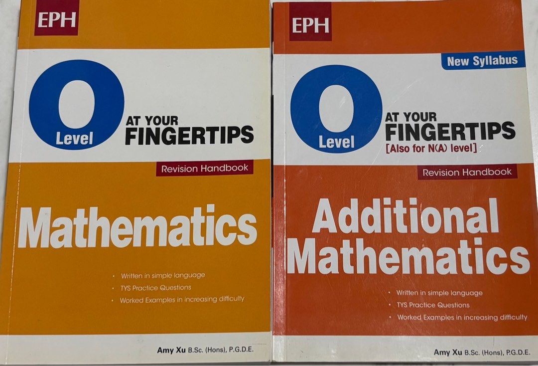 O Level Mathematics & Additional Mathematics Revision Handbooks ...