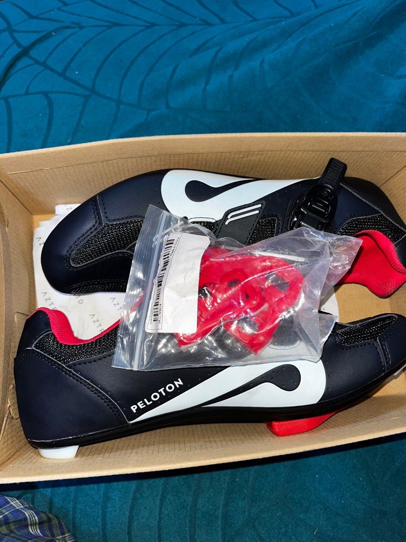 Peloton Cycling Shoes (Category: Other Sports Equipment and Supplies) located in Manila. Submitted by samsison6814720 (Listing ID 1403844293, Image 3). Description: - Peloton cycling shoes - Includes cleats and original box PRICE IS NEGOTIABLE .