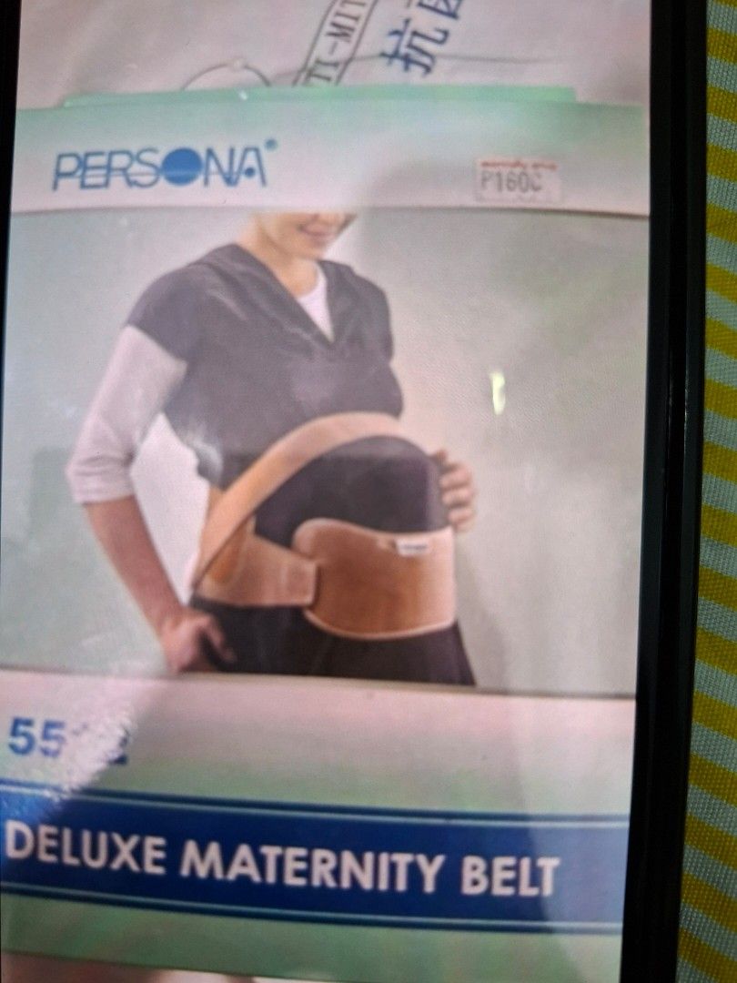 Persona Deluxe Maternity Belt (Category: Maternity wear) located in Quezon City. Submitted by ronezsaldi02732 (Listing ID 1403955184, Image 2). Description: - Persona Deluxe Maternity Belt, size M - Beige color - Designed for support during and after pregnancy - Adjustable straps for a custom fit - Soft, padded design for comfort.