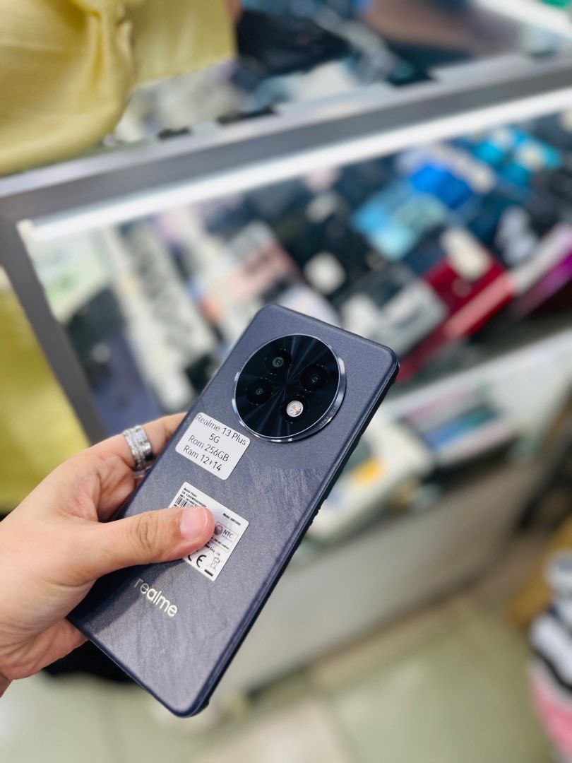 Realme 13 Plus 5G 12/256GB openline global no issues complete set (Category: Realme) located in San Juan City. Submitted by najihahtelecomshop2018 (Listing ID 1403936777, Image 3). Description: Legit Store | Original unit FOR SALE | TRADE / SWAP ▫️INSTALLMENT thru: 🔸Credit Card (straight / installment) 🔸Ggives / Gcredit + 6% interest 🔸Spay Later + 6% interest (RFS: Buy and Sell any kinds of Gadgets) Description: iPhone 15 Pro 256GB ( other GB 