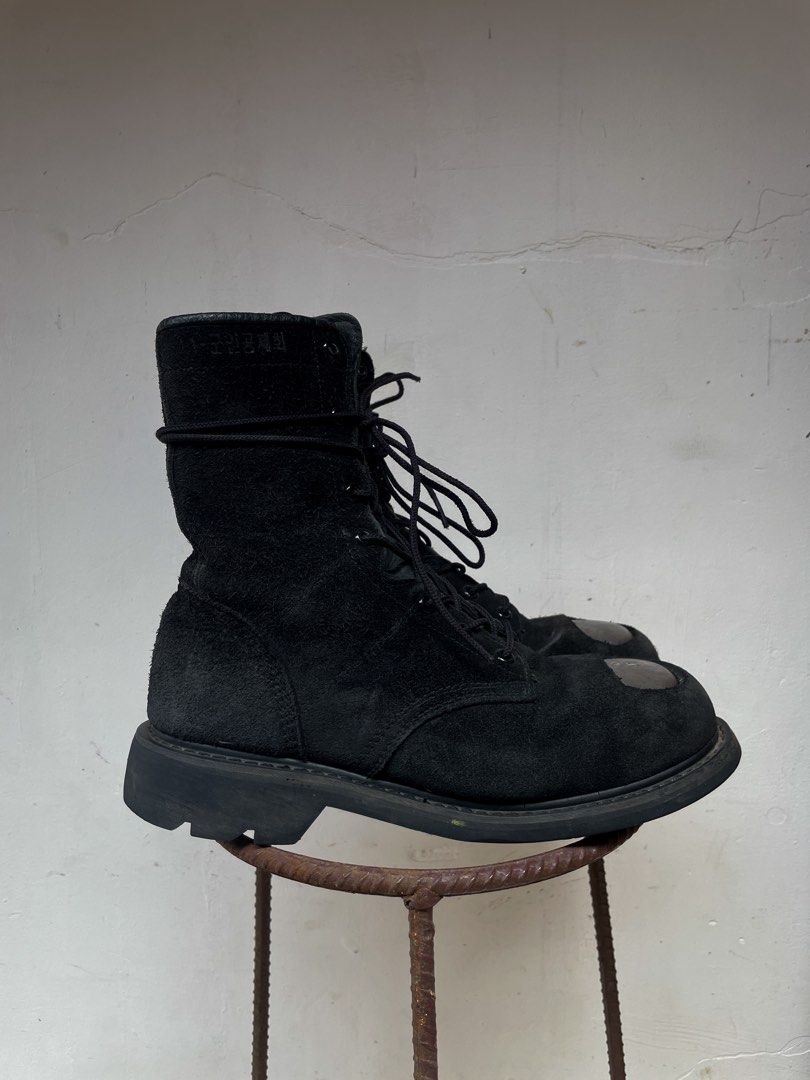Reworked Metal Toe Cap Boots (Category: Boots) located in Cagayan de Oro. Submitted by takehighground (Listing ID 1403908814, Image 2). Description: Reworked Exposed Metal Toe Cap combat boot taken from the vintage Korean military combat boots from the 80's. Upper is made from Genuine Suede leather with inner cowhide leather. 8-8.5 us 26-26.5 cm 41-41.5 eu 3,500 add shipping dm for orders available sizes: 8-10 us.