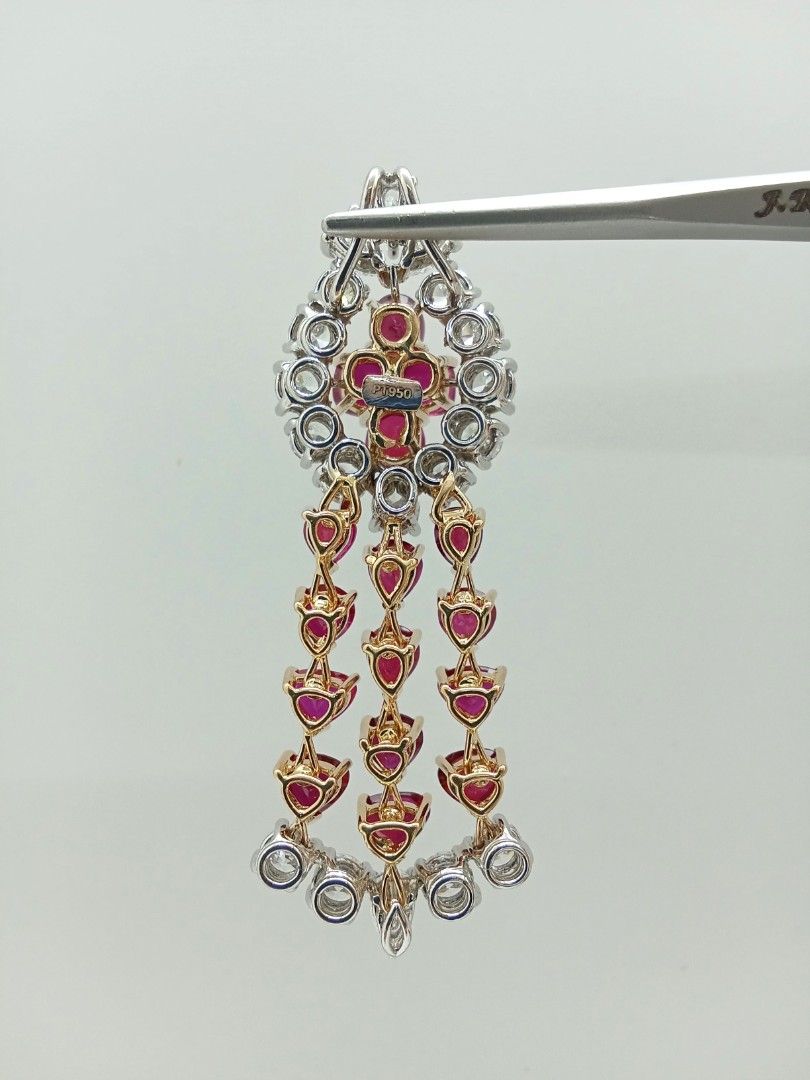 Ruby Diamond Pendant (Category: Necklaces) located in Kuala Lumpur. Submitted by k-estore (Listing ID 1403909384, Image 3). Description: Gold Color: White / Yellow Gold Carat: PT 950 & 18Kt Yellow Gold Gross Weight: 12.66gm Diamond: 3.85 cts Ruby: Approx 3.80 -4.20ts Each order will be beautifully packaged for gift giving in a jewelry box Custom made jewelry available If you have any questions about this piece or if we can help you with any other