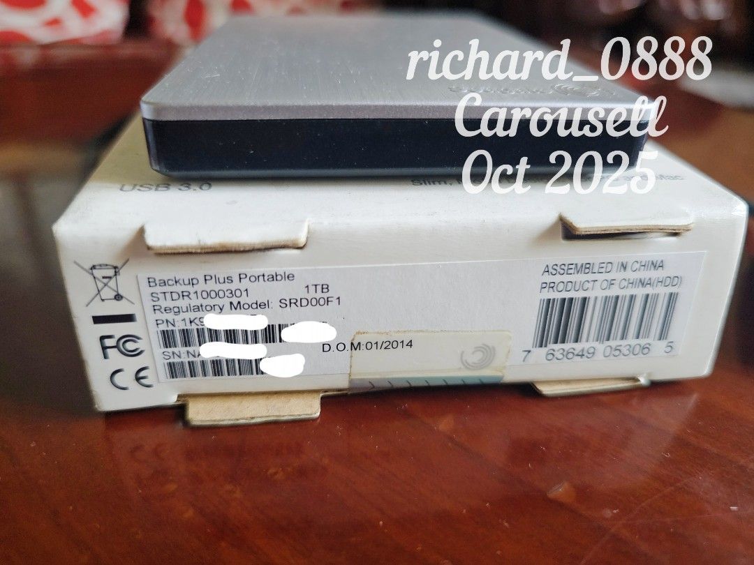 Seagate Backup Plus Portable 1TB USB 3.0 (Category: Hard Disks & Thumbdrives) located in Valenzuela. Submitted by richard_0888 (Listing ID 1403868102, Image 3). Description: ❗️Portable Storage HDD for Sale❗️ 💾 Seagate Backup Plus 1TB (Silver) 📦 with included cable and box ✅ ️Good condition - used as file storage only 💿 already formatted clean 💵 Php 2195 + sf 🏦 MOP : GCash/Maya, BPI, bank transfer 📍 Shipping location : Valenzuela City 🏍 MOD
