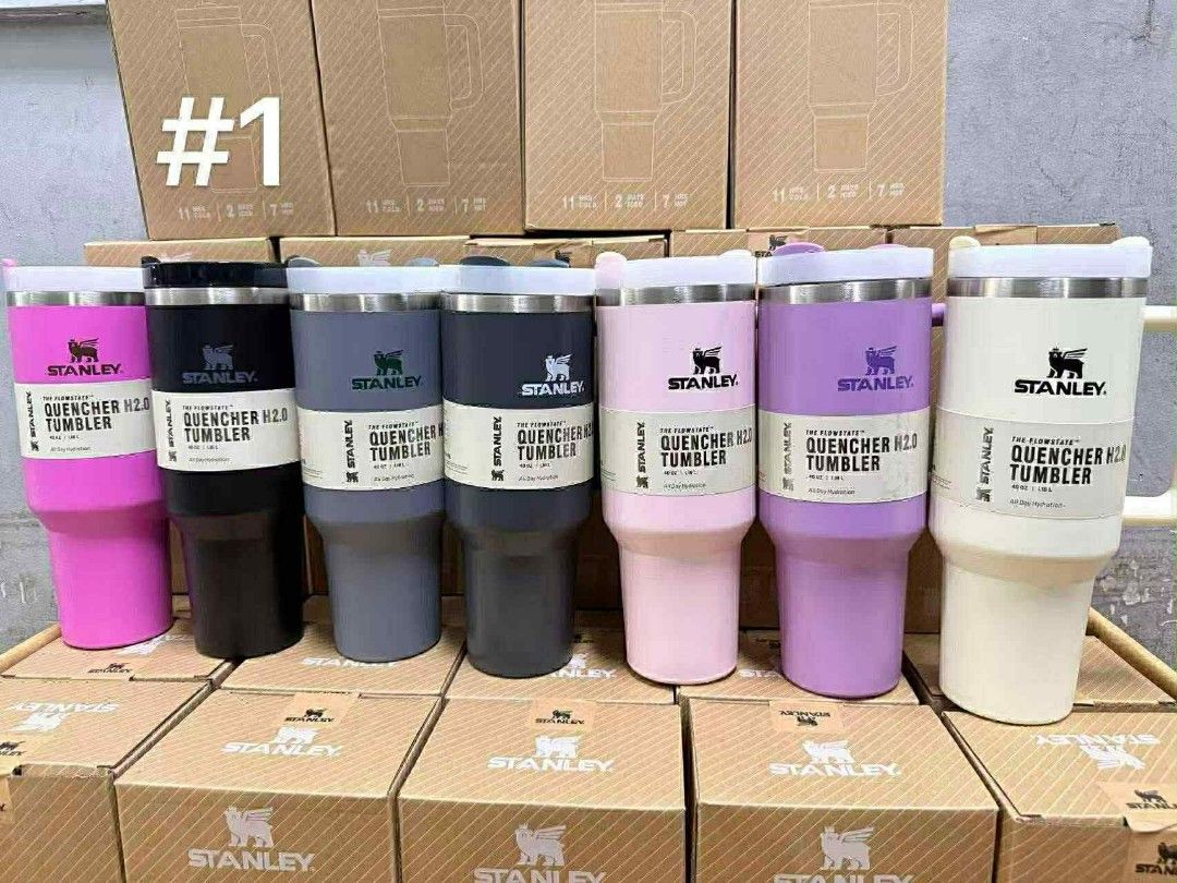 Stanley Quencher H2.0 Tumbler (30 and 40 oz) (Category: Water Bottles & Tumblers) located in Manila. Submitted by zealphoenix-5220 (Listing ID 1403826662, Image 3). Description: 🌸 Stanley Quencher 40 and 30 oz 📍Open for delivery Avilable Colord: Pink, Purple, Peach, Cream, Green, Grey, Black, and Dark Blue 600 php PM FOR ORDER!!☺️.