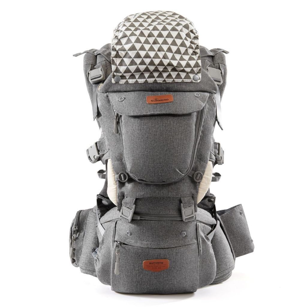 Sunveno Baby Hipseat Carrier (Category: Carriers & Slings) located in Baguio. Submitted by goldenowl_cd46d7 (Listing ID 1398427921, Image 2). Description: - Color gray -Ergonomic design - Crossing strap for added shoulder support - Ideal for solo caregivers - with box Bought for 2K+.