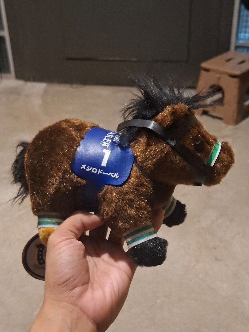 Super Thoroughbred Horse Plush Toy (Category: Plushies & Soft Toys) located in Manila. Submitted by sooyahcloset (Listing ID 1403894656, Image 1). Description: small brown.