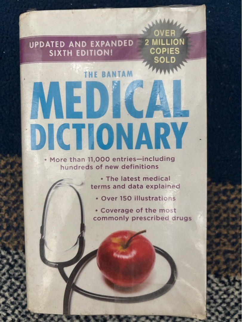 The Bantam Medical Dictionary - Sixth Edition (Category: Textbooks) located in Balanga. Submitted by karbor (Listing ID 1403911211, Image 1). Description: - The Bantam Medical Dictionary - Sixth Edition - Contains over 11,000 entries - Includes the latest medical terms and data - Features over 150 illustrations - Coverage of commonly prescribed drugs - With plastic cover 📍Meetup locations: Doña Francisca Subdivision, SM City Bataan (Bataan) 📦 S