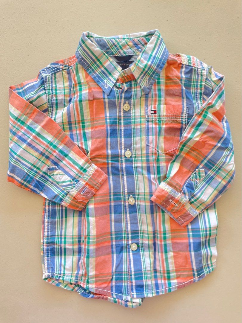 Tommy Hilfiger Plaid Long Sleeve (Category: Tshirts & Polo Shirts ) located in Las Pinas. Submitted by thingsupforgrab (Listing ID 1403849016, Image 1). Description: Issue: inverted tag.
