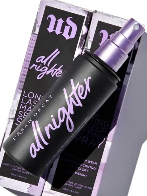 Urban Decay All Nighter Long-Lasting Makeup Setting Spray (Category: Makeup) located in Manila. Submitted by juanashopbies_ph (Listing ID 1403950623, Image 3). Description: Urban Decay All Nighter Long-Lasting Makeup Setting Spray SIZE: 15ml Benefits Natural finish •Longwear The MECCA view A vegan, weightless mist that sets and holds makeup in place for up to 16 hours, no matter the climate. Suitable for all skin types, this spray will ensure mak
