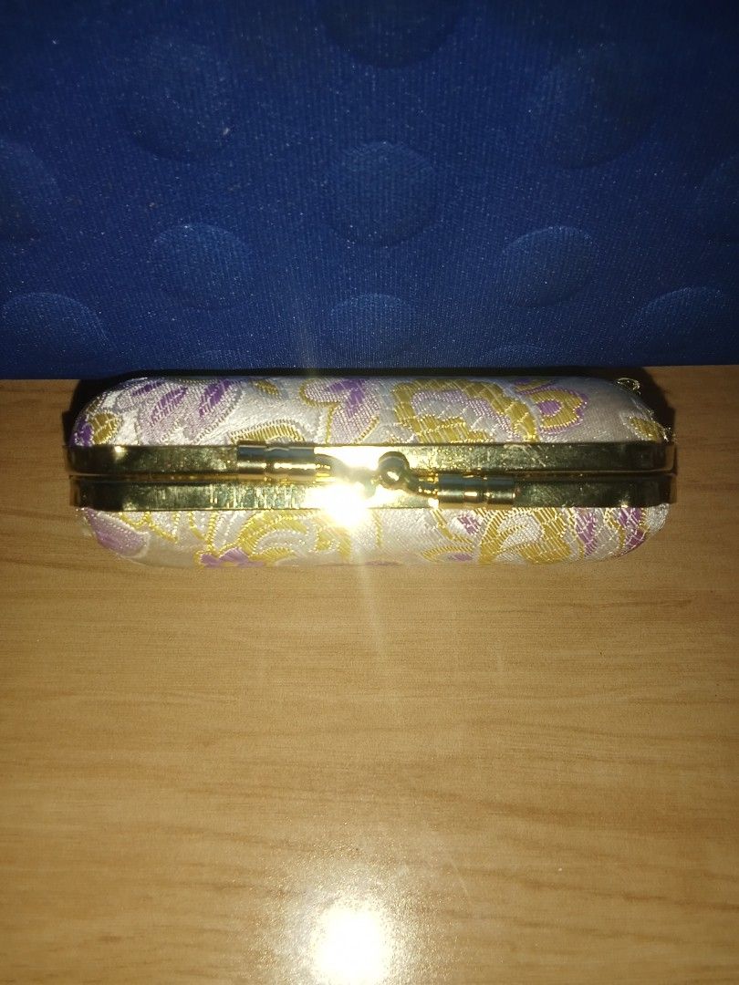 Vintage Lipstick Case with Mirror (Category: Makeup) located in Bocaue. Submitted by marajapansurplus (Listing ID 1403913685, Image 3). Description: - Vintage floral case - Gold-colored frame and clasp - Red fabric lining - Includes a small mirror - Ideal for small items - Stylish and functional.