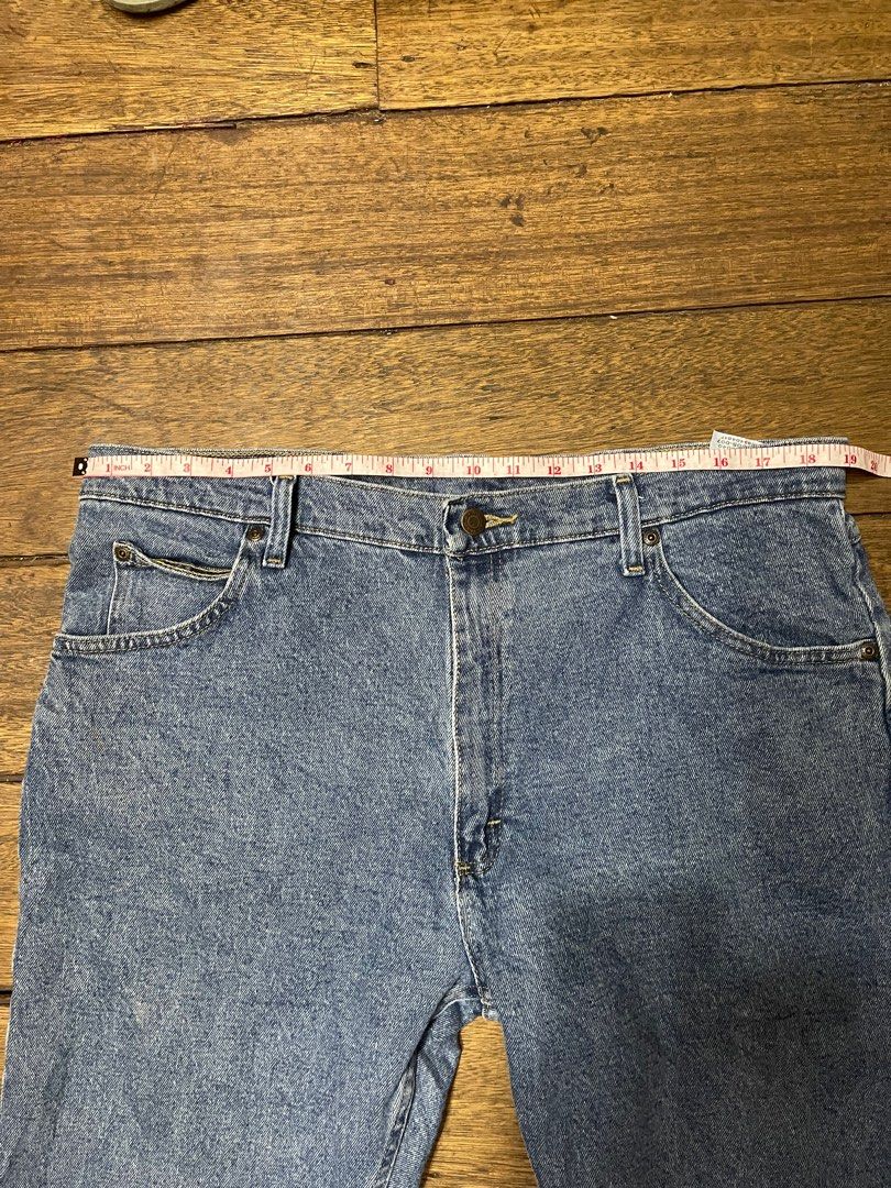 Wrangler Denim Jeans (Category: Jeans) located in Dumaguete. Submitted by markyooo (Listing ID 1403945451, Image 2). Description: Rfs: Decluttering Straight cut heavy jeans No issues Fits 36-38 waist .