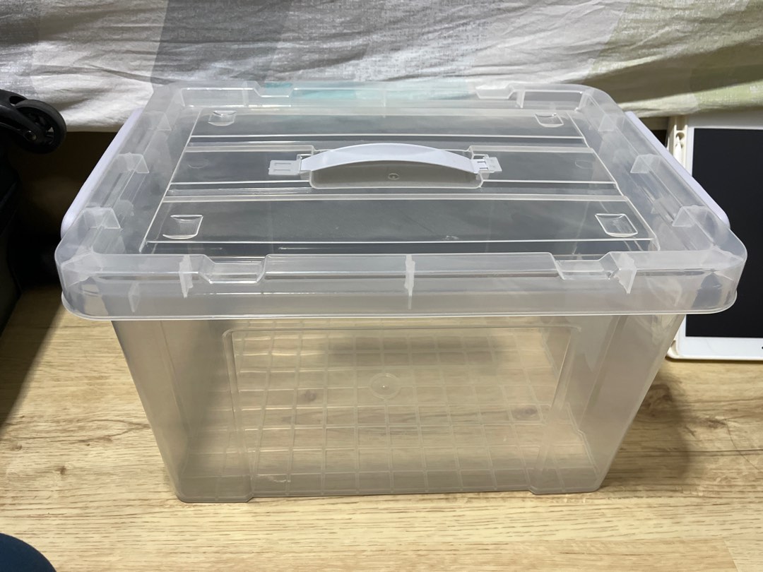 20L Plastic Storage Box with Handle, Furniture & Home Living, Home ...