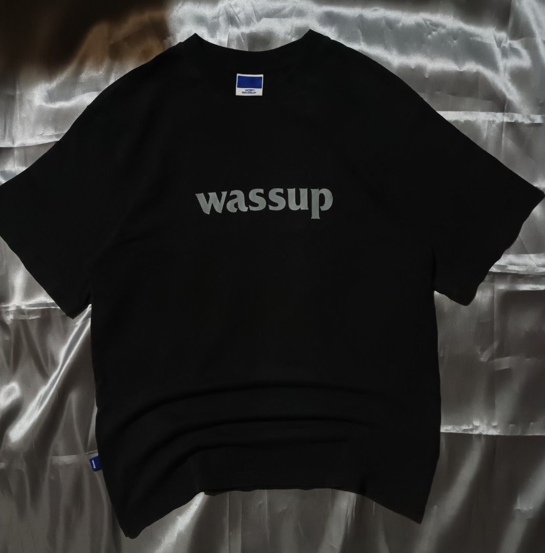 AcidBlack Wassup Graphic Tee (Category: Tshirts & Polo Shirts ) located in Taguig. Submitted by marked_item (Listing ID 1404008107, Image 1). Description: - acidBlack t-shirt with "wassup" print - complete tags - Crew neck - Short sleeves - Soft fabric - Relaxed fit.