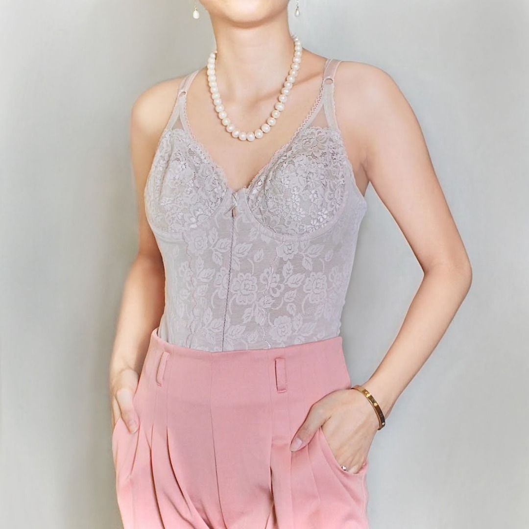 B10 - Gray Lace Pandora Bodysuit (Category: Undergarments & Loungewear) located in Quezon City. Submitted by anirbash (Listing ID 1404060178, Image 2). Description: B10 - Gray Lace Pandora Bodysuit - Bust: 34A - Waist: 26" - Hips: 31" - Length from bust to crotch: 17" - Color: Gray - Condition: Good - Model Size: Small - Item Code: B10 - Price: Php 125 - Mode of Payment: BPI or Gcash - 1st to “mine” gets the item. DM us your order form (customer 