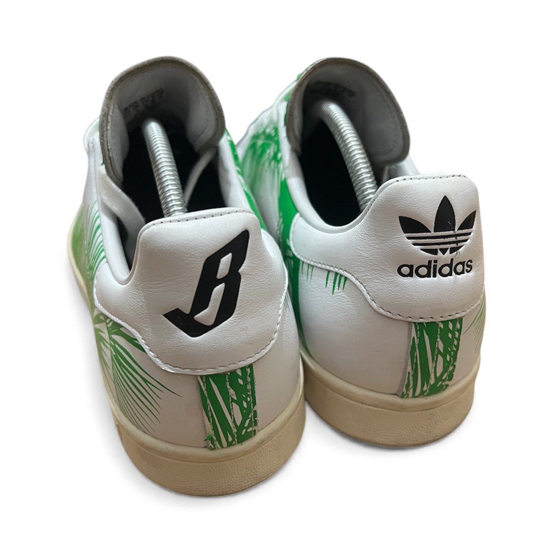 BBC Ice Cream x Adidas Stan Smith "Palm Trees" (Category: Sneakers) located in Paranaque City. Submitted by macnasty (Listing ID 1404075536, Image 2). Description: Selling my Billionaire Boys Club/Ice Cream x Adidas Stan Smith "Palm Trees" from 2016. Another one from my Bape/BBC Ice Cream collection. This one I used a couple of times with extra care. Tried to avoid creasing the shoe and used it with anti-crease protector. This pair is a collab be