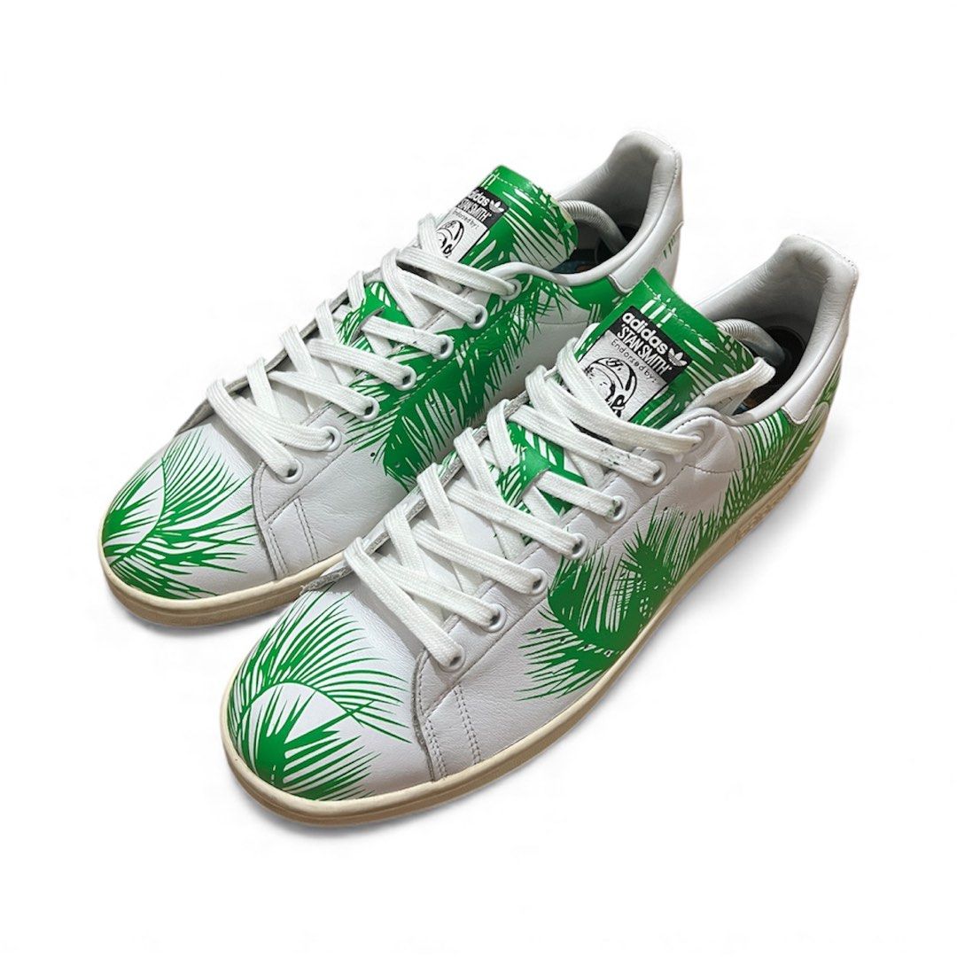 BBC Ice Cream x Adidas Stan Smith "Palm Trees" (Category: Sneakers) located in Paranaque City. Submitted by macnasty (Listing ID 1404075536, Image 1). Description: Selling my Billionaire Boys Club/Ice Cream x Adidas Stan Smith "Palm Trees" from 2016. Another one from my Bape/BBC Ice Cream collection. This one I used a couple of times with extra care. Tried to avoid creasing the shoe and used it with anti-crease protector. This pair is a collab be