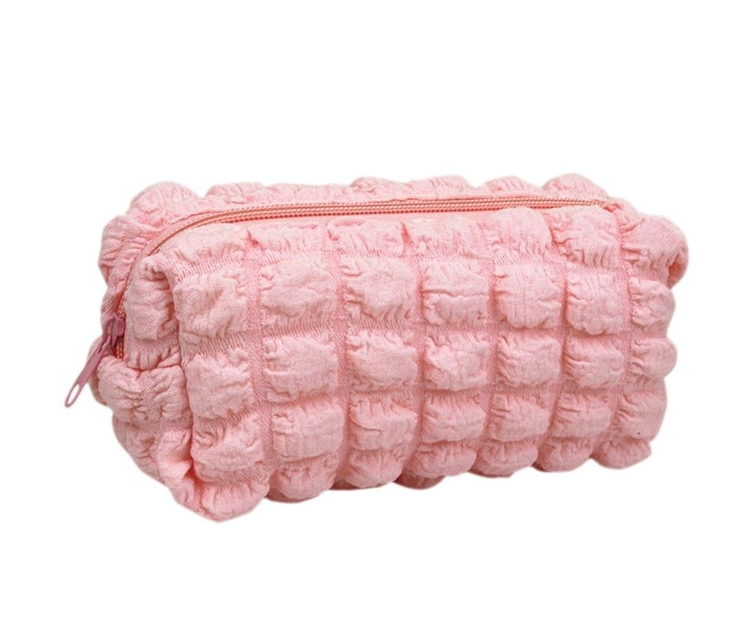 Bubble Make Up Pouch (Category: Makeup) located in Quezon City. Submitted by beautynglamph (Listing ID 1404025162, Image 1). Description: ☁️ Meet your new favorite travel essential: the "Puffy Cloud" Makeup Pouch! ☁️ Organize your beauty essentials in style with these adorable, large-capacity cosmetic bags featuring a unique bubble/crinkled texture fabric. Available in a rainbow of pastel colors! Description: These stylish makeup pouches, also kn