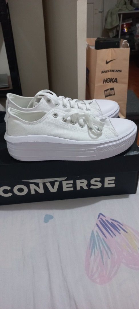 Converse All star Shoes white (Category: Sneakers) located in Cavite. Submitted by qwpanda (Listing ID 1404126301, Image 1). Description: RFS: Wrong size Brand new, bought from store -Converse Ayala malls Vermosa Original price- P3200.