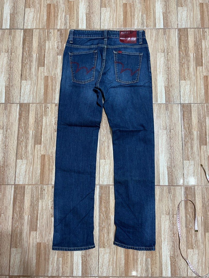 Edwin 503 Slim Jeans (Category: Jeans) located in Antipolo. Submitted by its.okay.to.thrift (Listing ID 1404121159, Image 2). Description: Edwin 503 Slim Jeans Size: 31 Waist (other measurements pls check photos) Condition: Great condition MOP: GCash / BPI SHIPPING: LBC / Lalamove / J&T Pleaaase: ✅ Manage your expectations as these are second hand items. ✅ Actual color may vary due to lighting, your phone screen resolution, & camera settings used