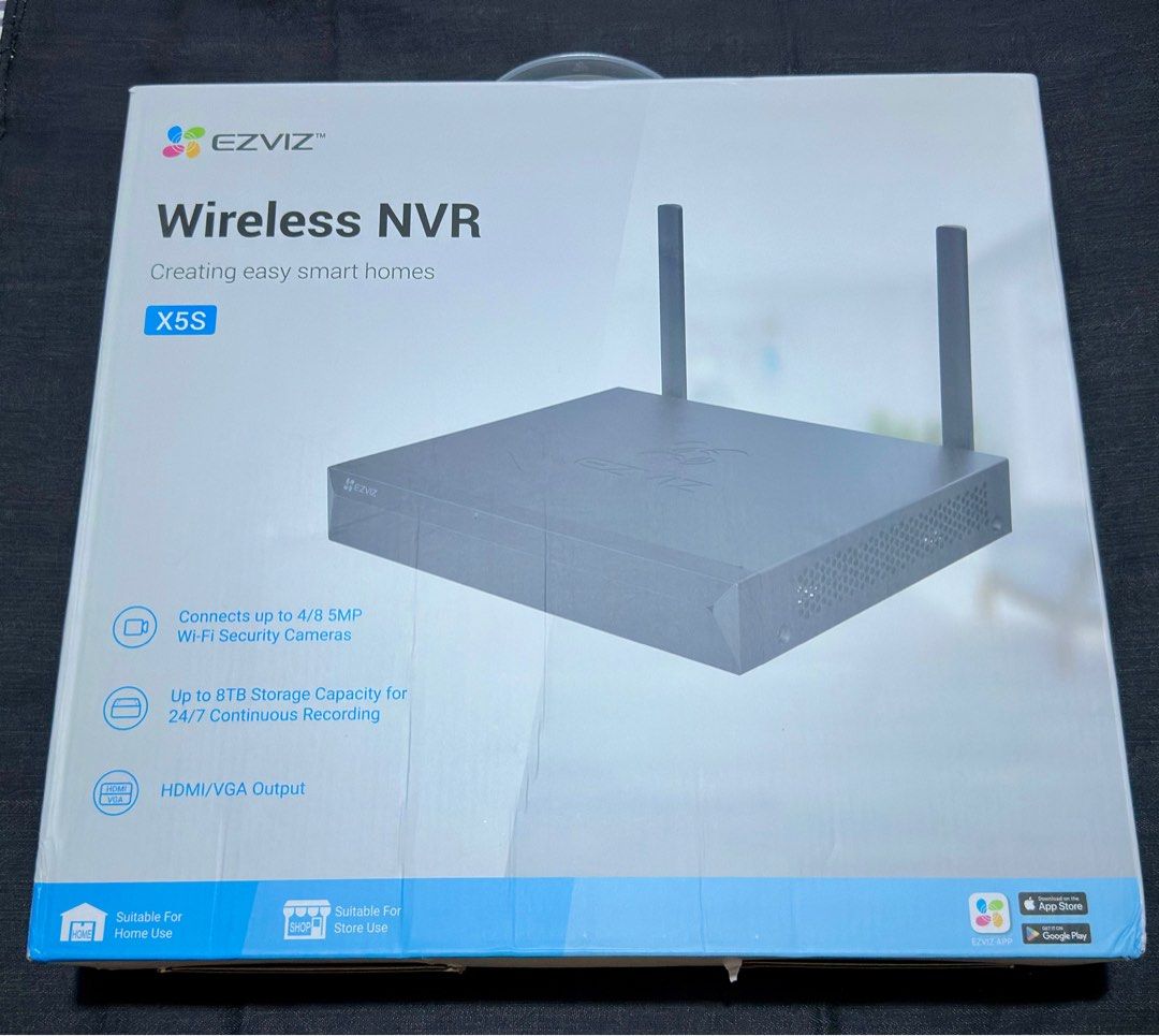 EZVIZ X5S 8ch Wireless NVR (Category: Security Systems & CCTV Cameras) located in Quezon City. Submitted by john.panganiban (Listing ID 1404049656, Image 1). Description: Bnew, opened only for testing. Box and accessories included..