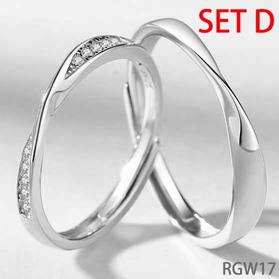 【❤️FREE ENGRAVING + FREE SHIP】❤️ ONE SET of Two Adjustable Rings S925 Sterling Silver Adjustable wedding ring His Hers Couples Matching Open Rings Bridal Wedding Engagement Ring Sets 925純銀情侶開口戒指結婚對戒訂情戒指(可調節 - 包郵+免費刻名) （分類：戒指）位於 Hong Kong。 由 fashionblvd 提交（商品編號 1404128414，圖片 2）。簡介： *Wholesale Available* Material: S925 Sterling Silver Quantity: 1 Set (Men's Ring x 1 + Women's Ring x 1) Ring Size: Adjustable Box NOT included, ring box available for 