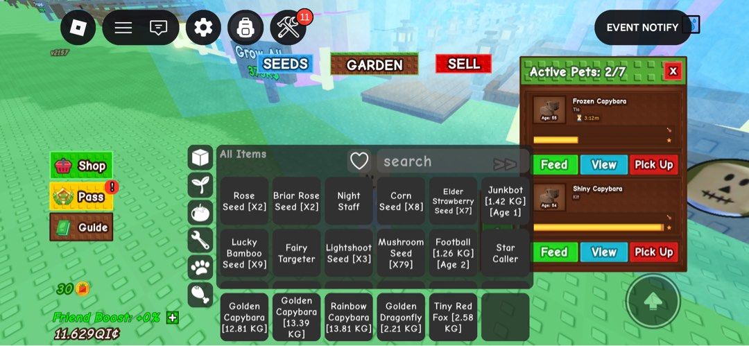 Grow a garden pet bundle (Category: Others) located in Baguio. Submitted by dvik22 (Listing ID 1404169721, Image 1). Description: Grow a garden pet bundle 200 take all Pets & details are on the photo.