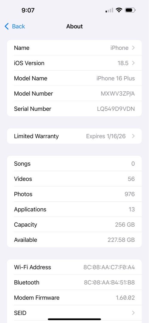 iPhone 16 Plus 256GB White (Category: iPhone 16 Series) located in Cainta. Submitted by mightyfalcon-0a2d (Listing ID 1404144125, Image 1). Description: Iphone 16 plus 256gb FU 96%bh No issue Underwarranty Open for swap ios only Antipolo location.