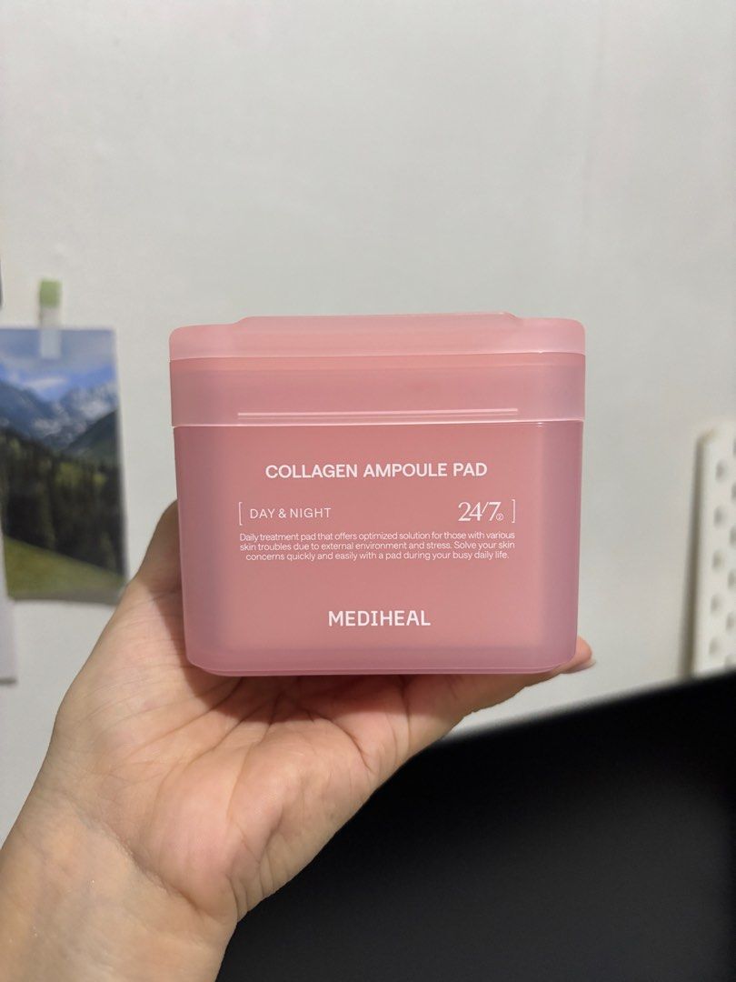 Mediheal Collagen Ampoule Toner Pad (Category: Face Care) located in Bay. Submitted by _deiclutter (Listing ID 1404075263, Image 1). Description: Only used about 4-5 sheets Good as new but not box Guaranteed authentic.